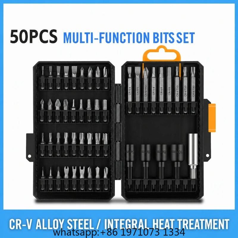 Power Tools Kit Set - 50PCS Impact Driver Bit Set Phillips