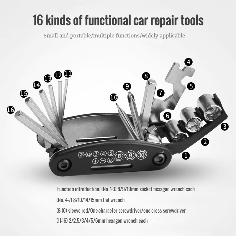 Power Tools Kit Set - Portable Bicycle Repair Tools Kit Bike