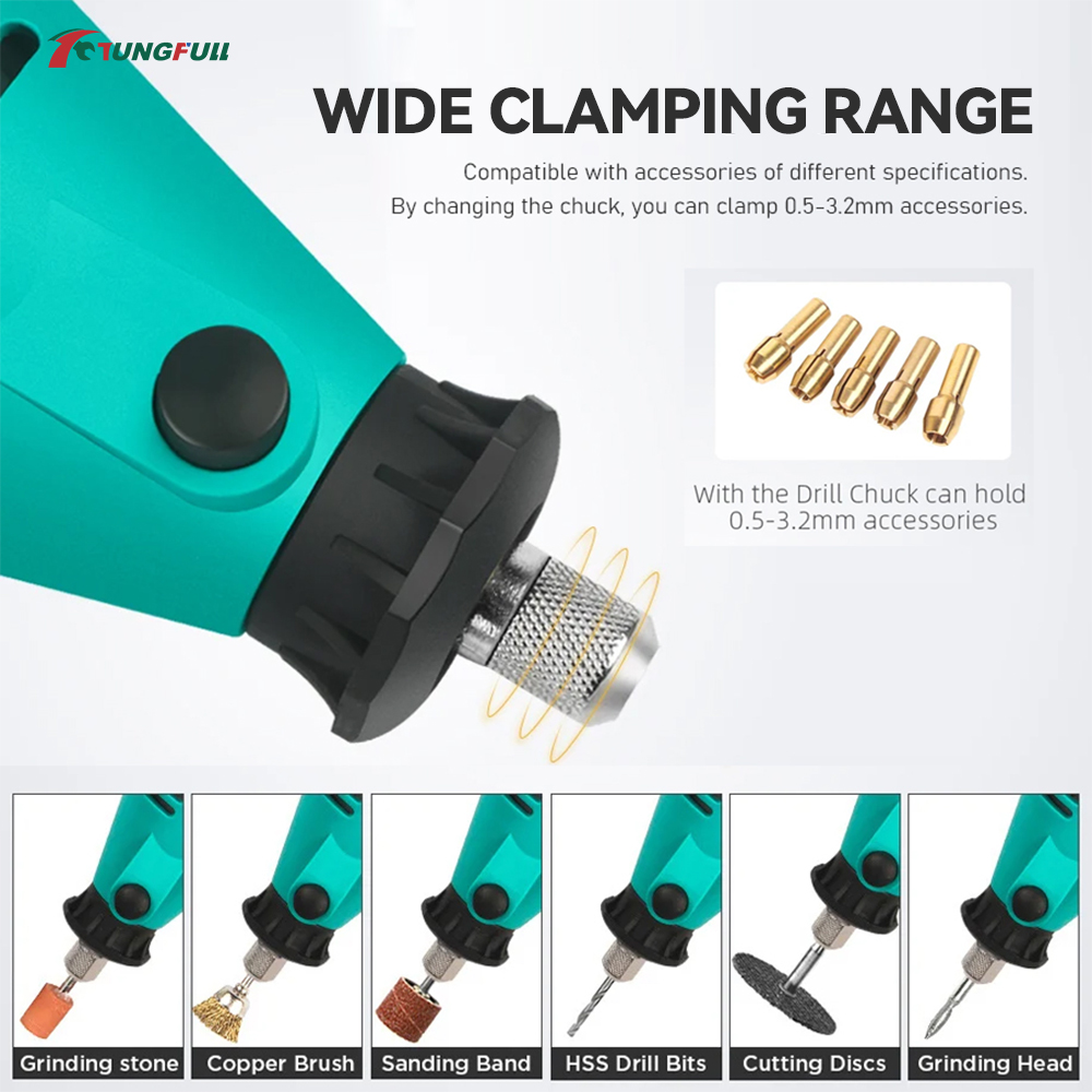 TUNGFULL Mini Electric Grinder - đánh giá và giá Power Tools Kit Set