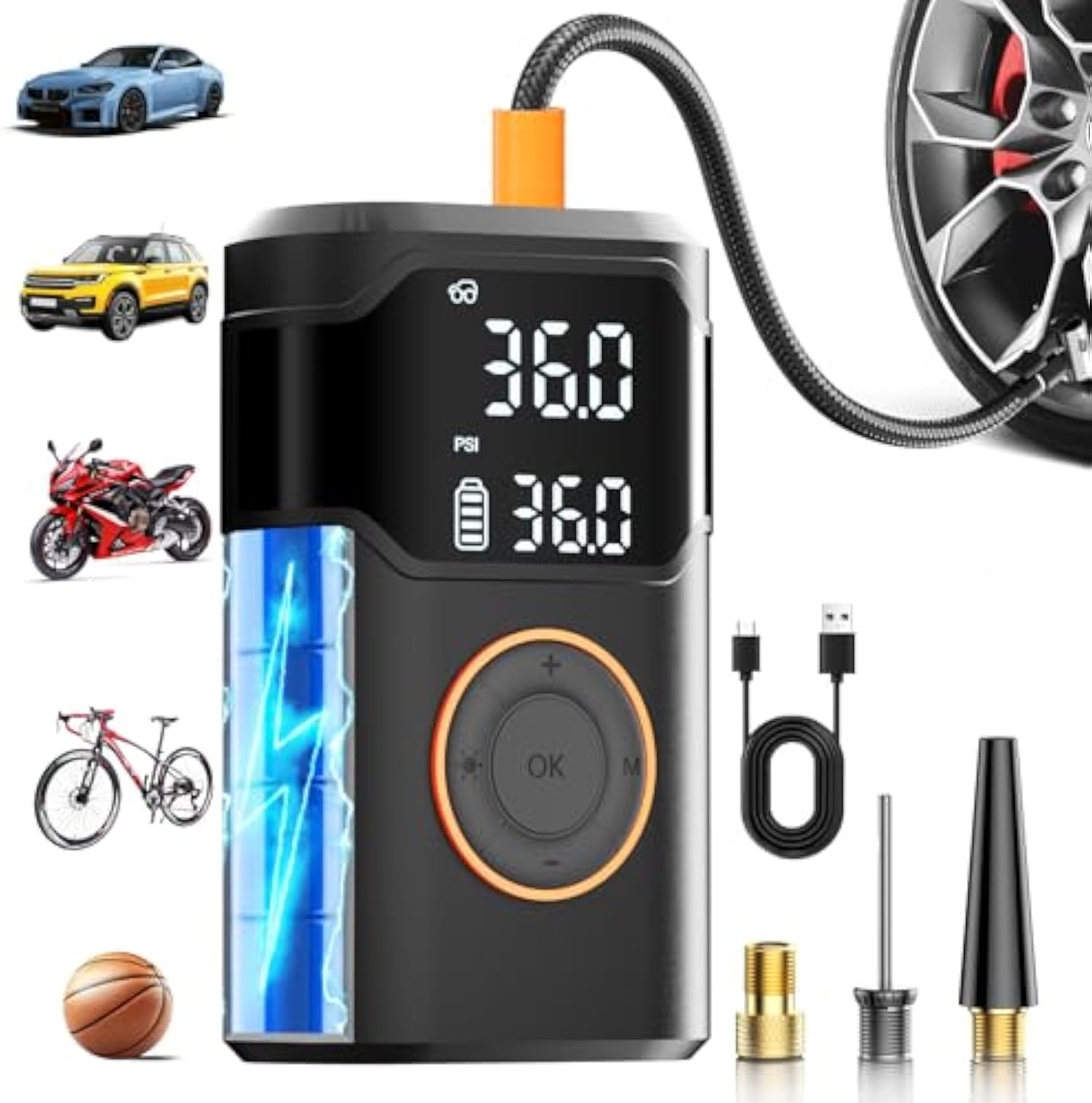 Automatic Rechargeable Electri - đánh giá và giá Air Compressor Mini