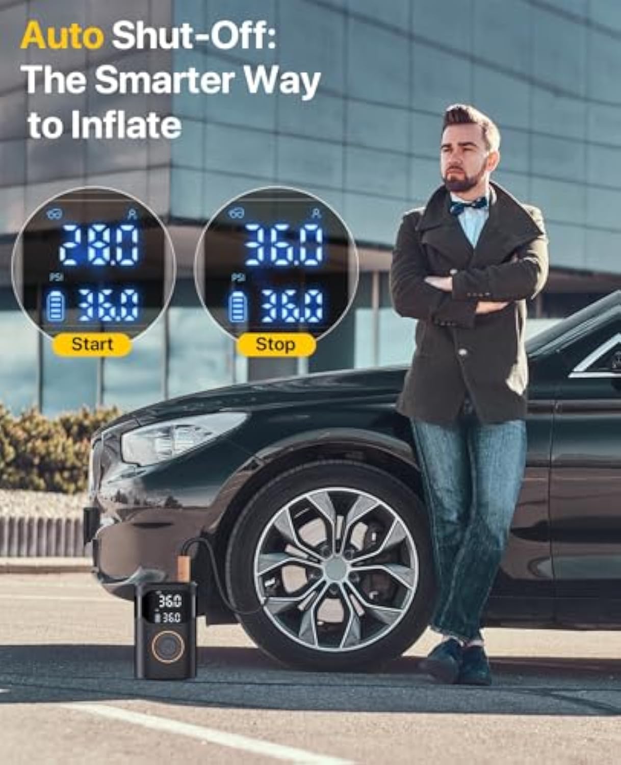 Automatic Rechargeable Electri - đánh giá và giá Air Compressor Mini