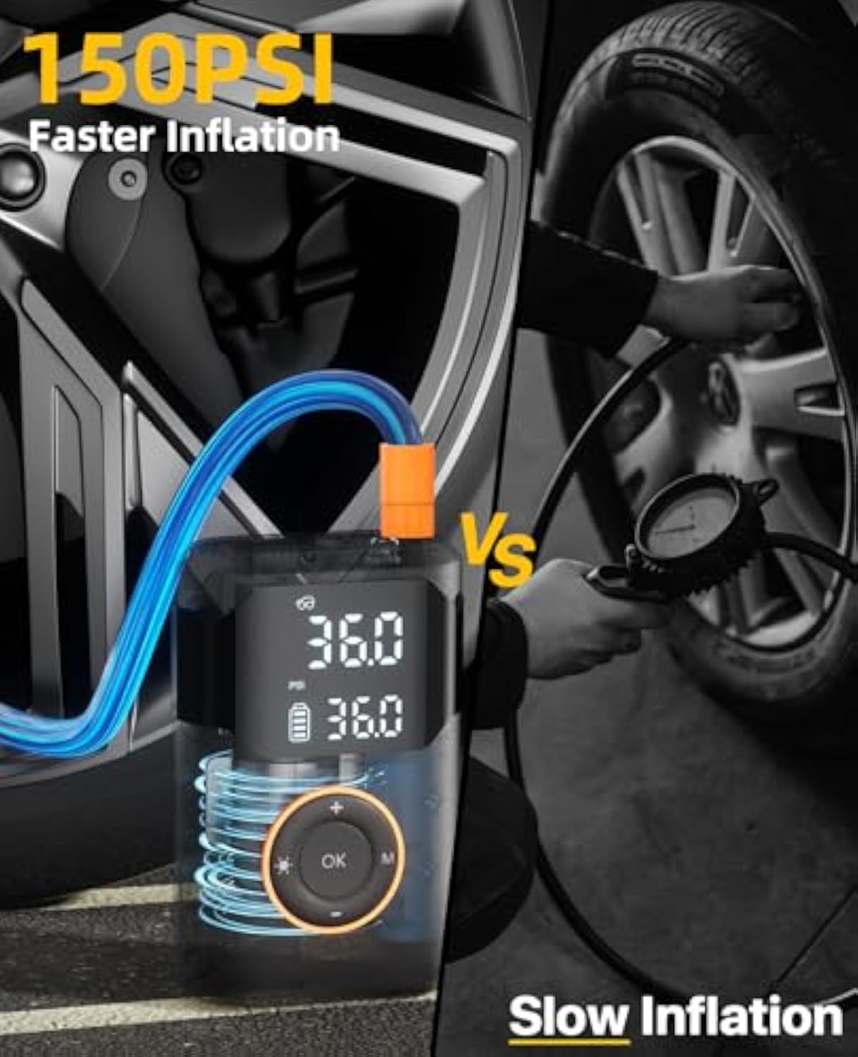 Automatic Rechargeable Electri - đánh giá và giá Air Compressor Mini