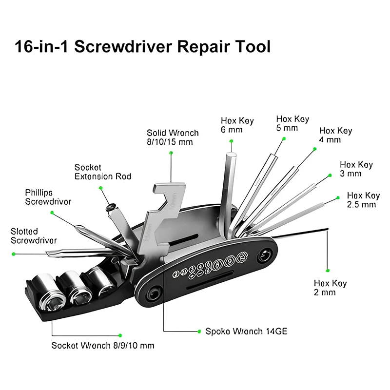 Portable Bicycle Repair Tools  - đánh giá và giá Power Tools Kit Set